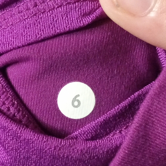 Lululemon Purple Gray Crossover Waist Band Wide Cropped Astro Leggings Size 6 - Picture 6 of 7